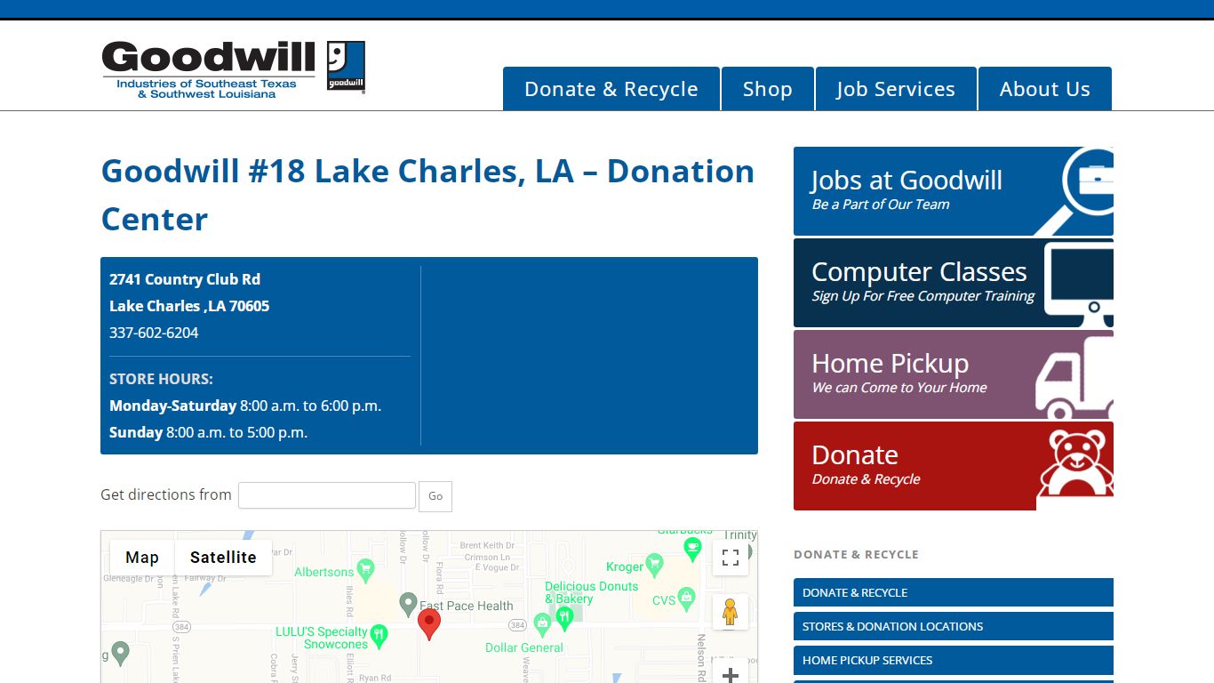 Goodwill #18 Lake Charles, LA – Donation Center